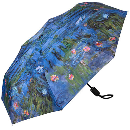Monet: Vizililiomok kék - UV szűrős - automata összecsukható esernyő / napernyő - von Lilienfeld